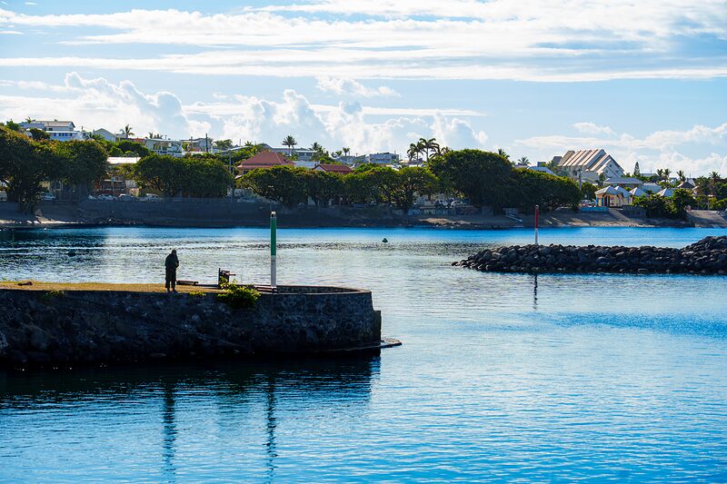 Petite jetée dans le port de pêche de Terre-Sainte, Réunion 2025.